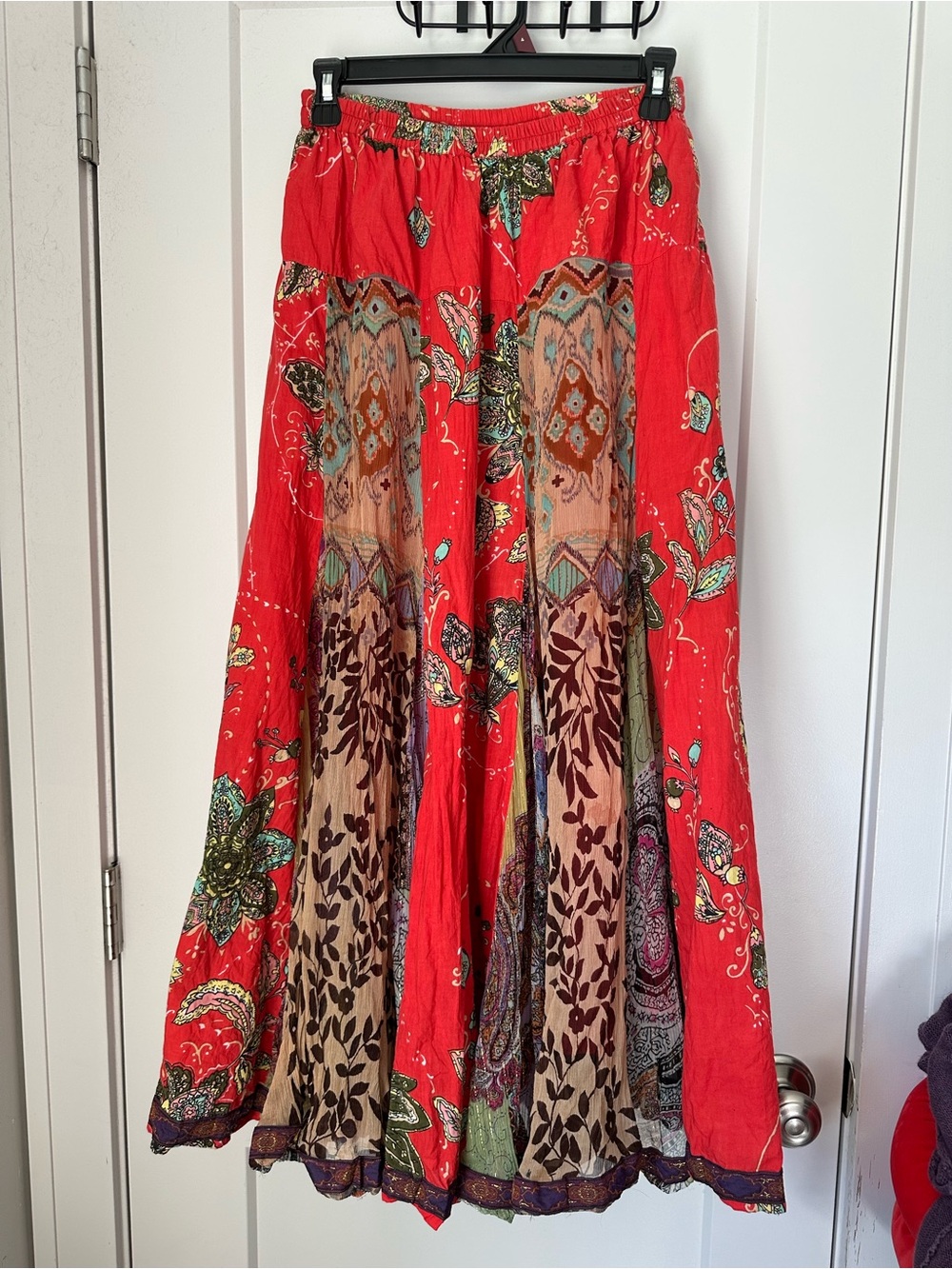Vintage Anii by Naturel Maxi Skirt S Patchwork Boho Paisley Festival Y2K India